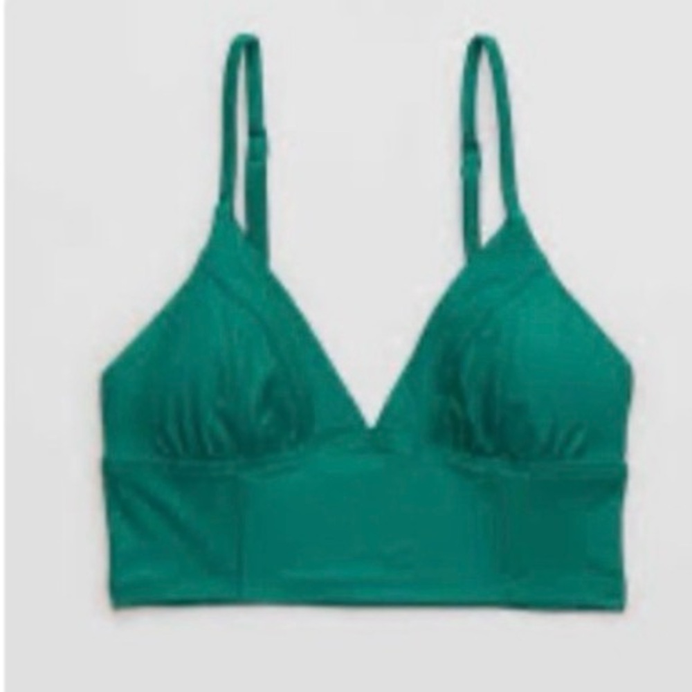 NWT Aerie Green Envy Swim Bikini Top Bralette